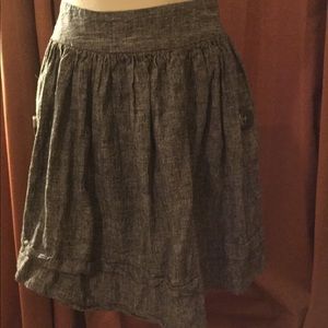 Gray linen Skirt
